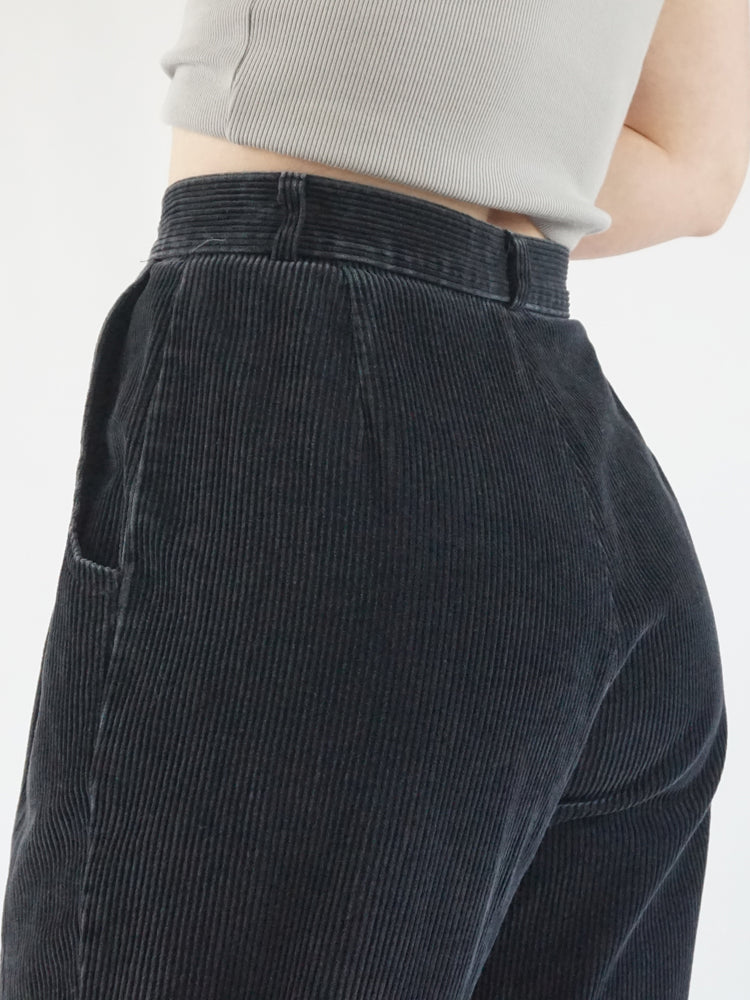 Black Corduroy Trousers - 27"