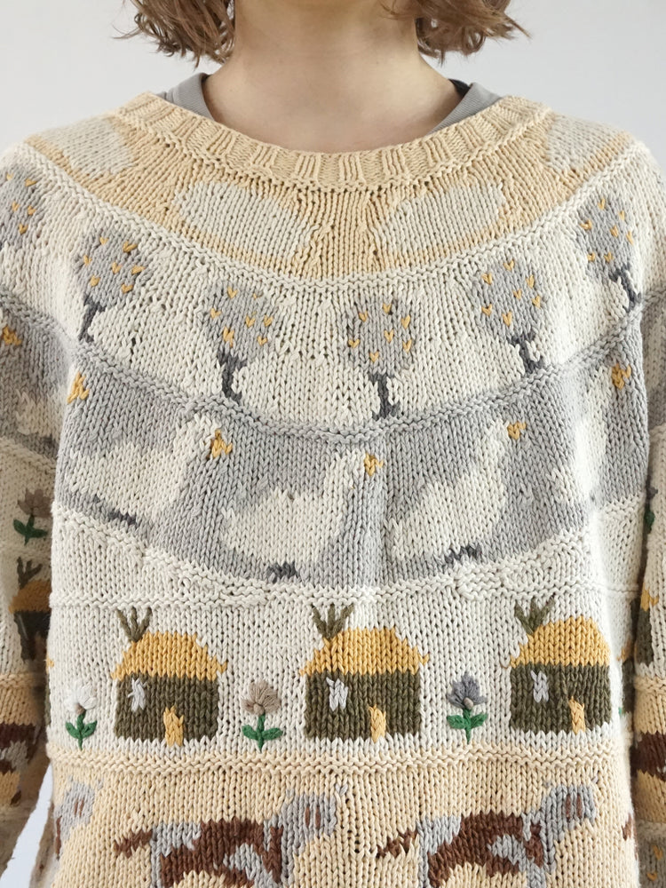 Cotton Farmyard Jumper - L