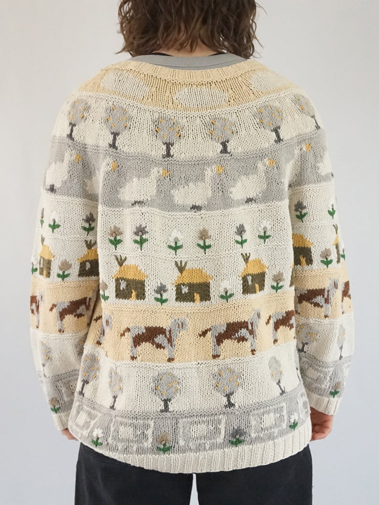 Cotton Farmyard Jumper - L