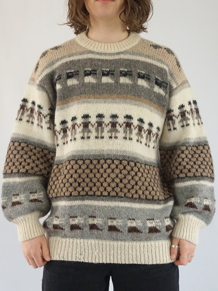Peruvian Patterned Jumper - M/L