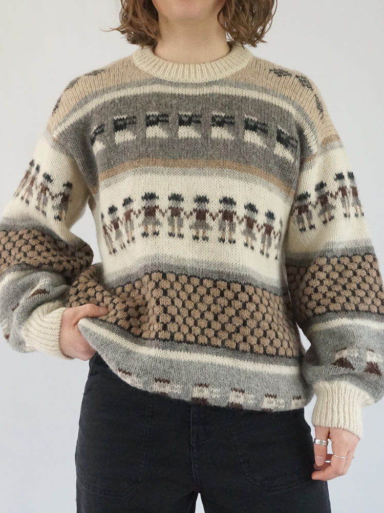 Peruvian Patterned Jumper - M/L
