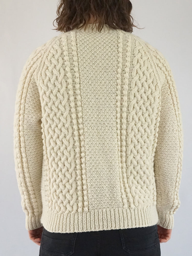 Chunky Aran Cardigan - M