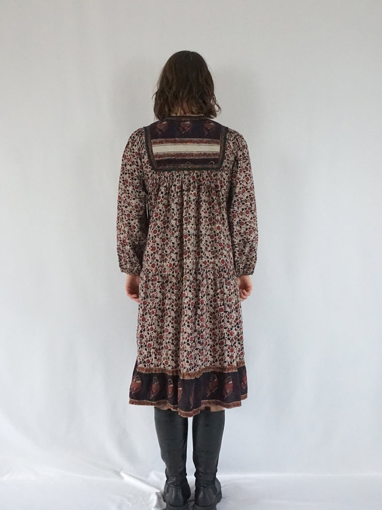 Indian Cotton Smock Dress - S