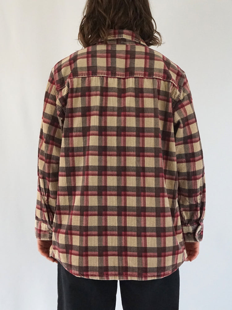 Corduroy Checkered Shirt - L