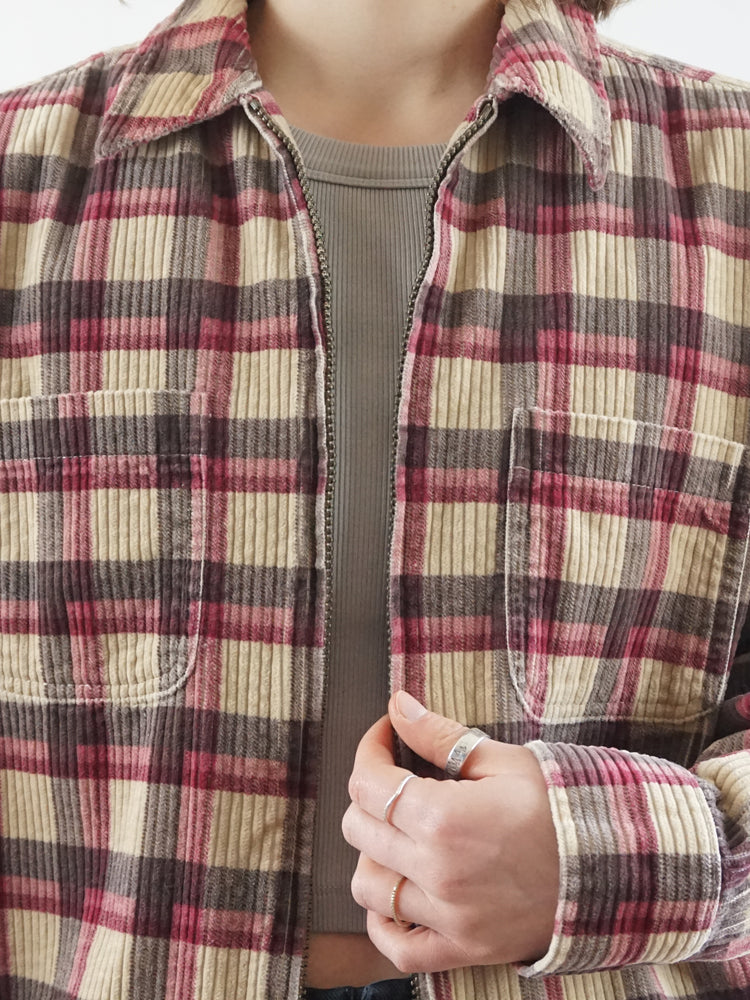 Corduroy Checkered Shirt - L