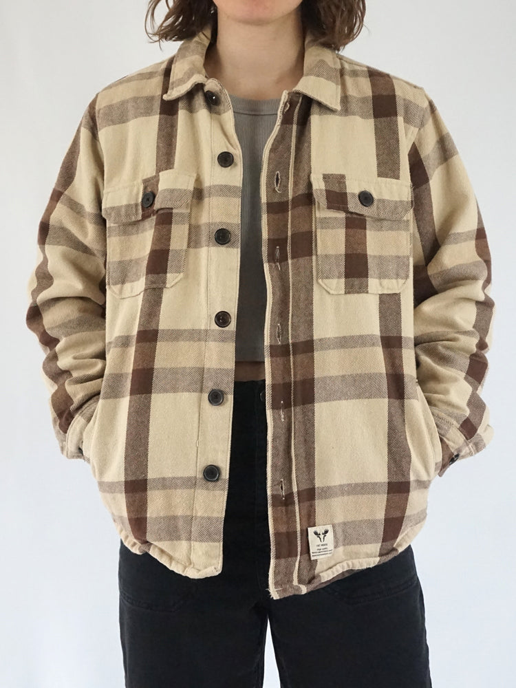 Checkered Quilted Jacket - L