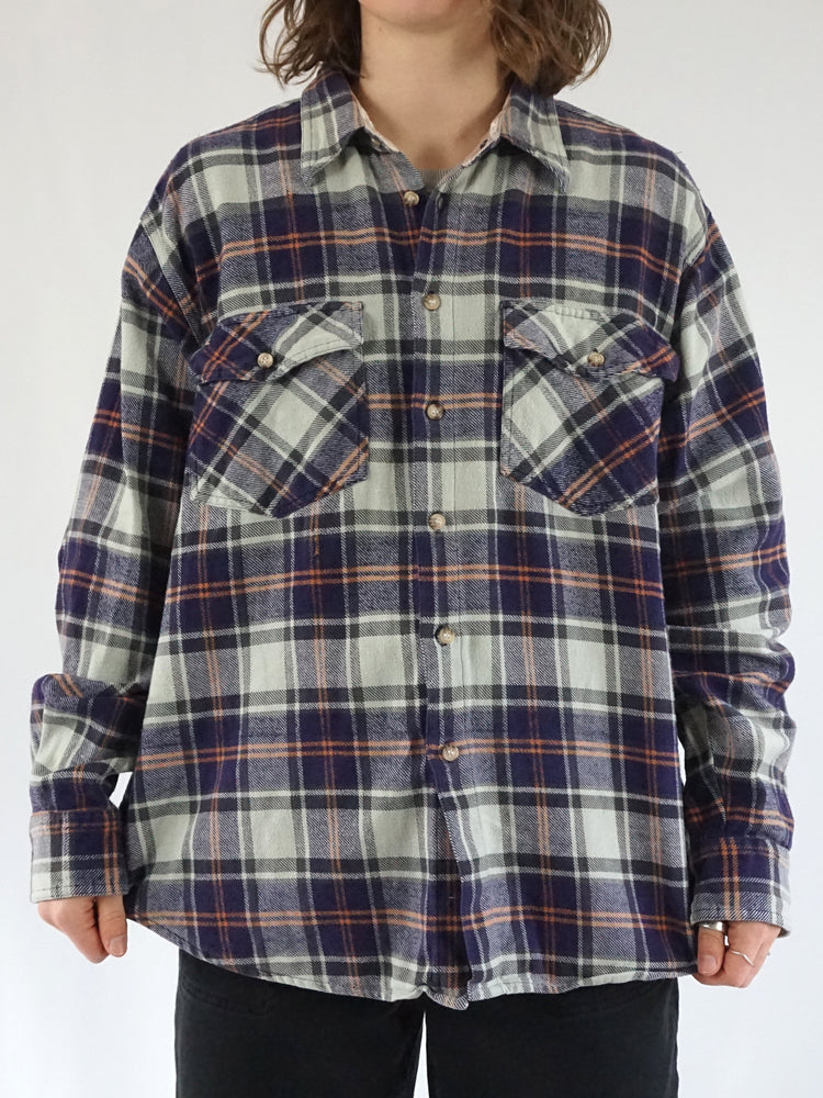 Purple Checkered Shirt - XXL