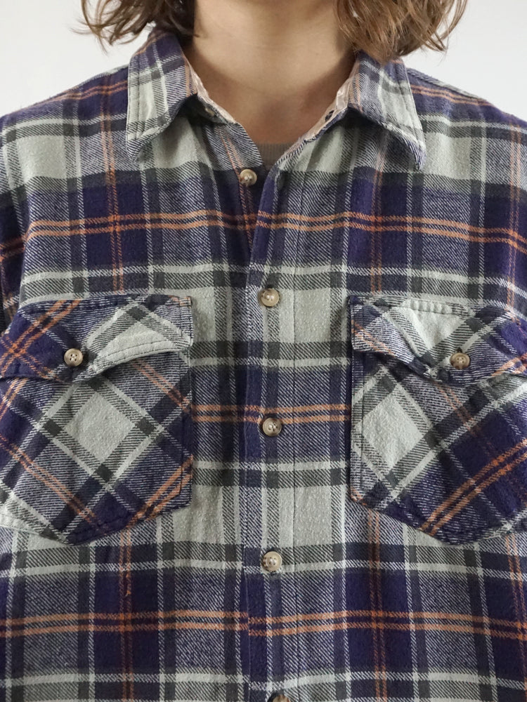Purple Checkered Shirt - XXL