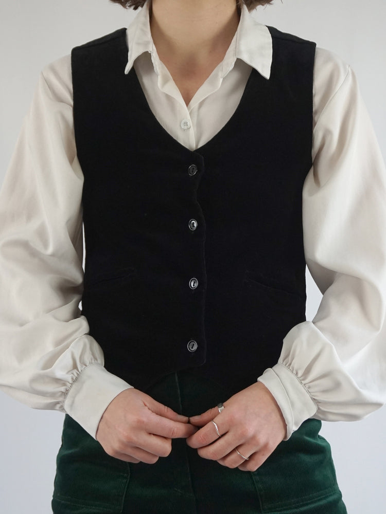 Marion Donaldson Velvet Vest - S