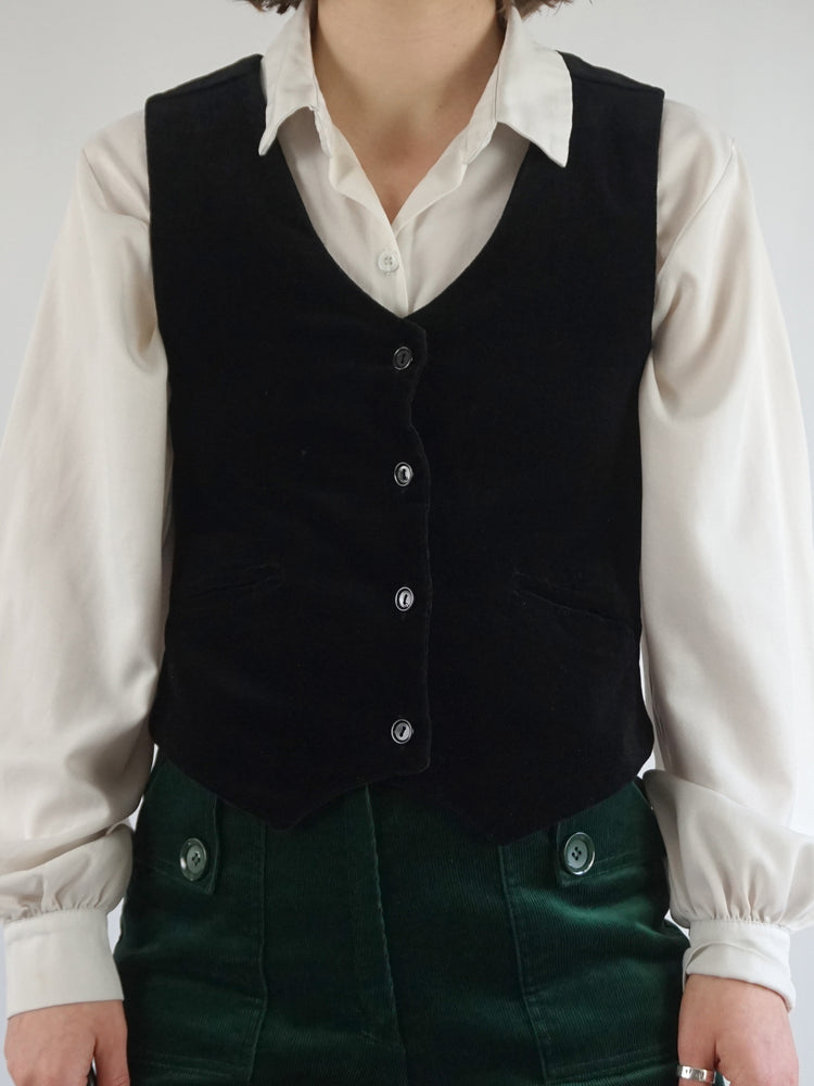 Marion Donaldson Velvet Vest - S