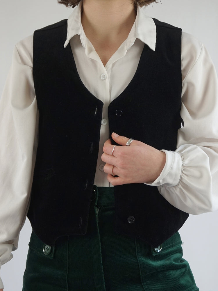 Marion Donaldson Velvet Vest - S