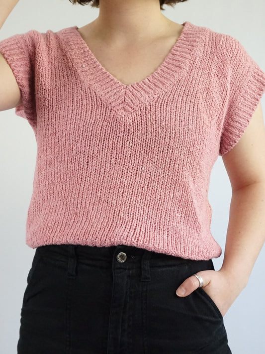 Pink Knitted Top - M