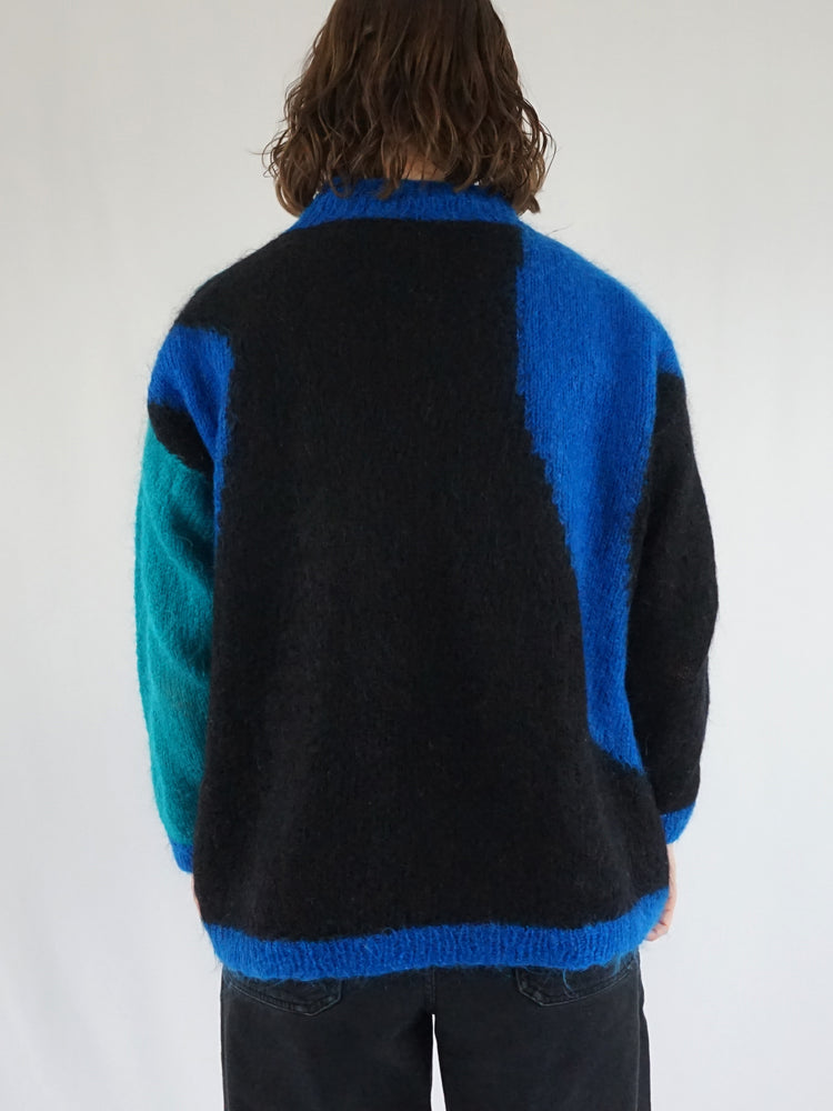 Pure Mohair Patterned Jumper - XL