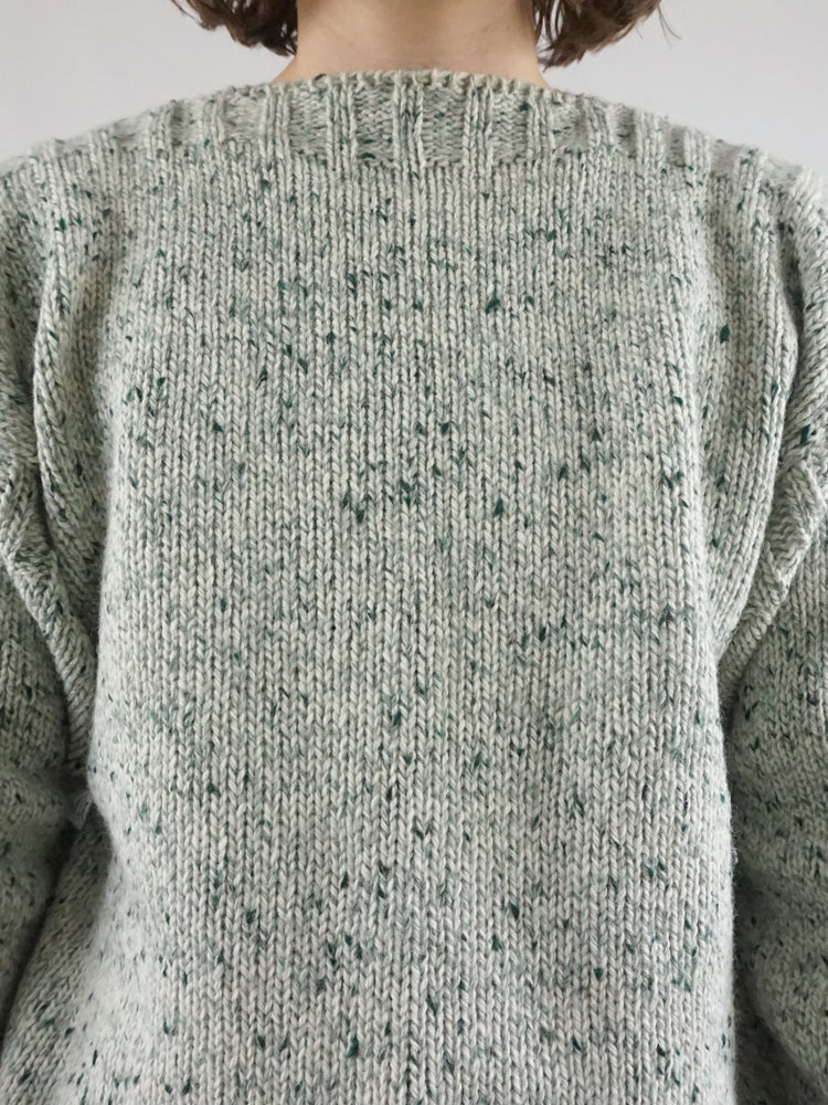 Green & White Speckled Jumper - M/L