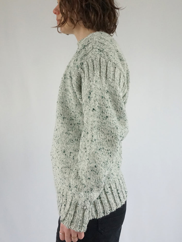 Green & White Speckled Jumper - M/L