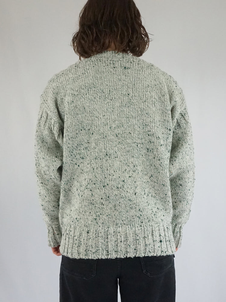 Green & White Speckled Jumper - M/L
