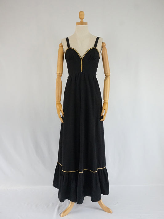 Black Cotton Sun Dress - XS