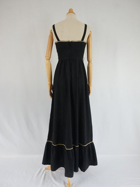 Black Cotton Sun Dress - XS