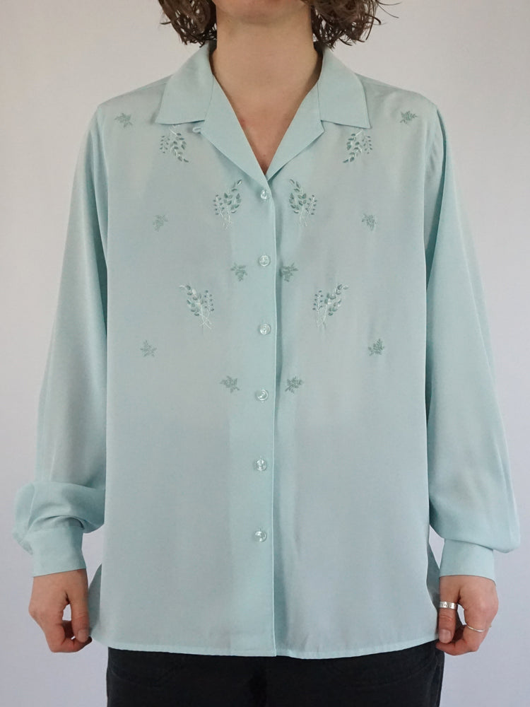 Floral Embroidered Shirt - XL