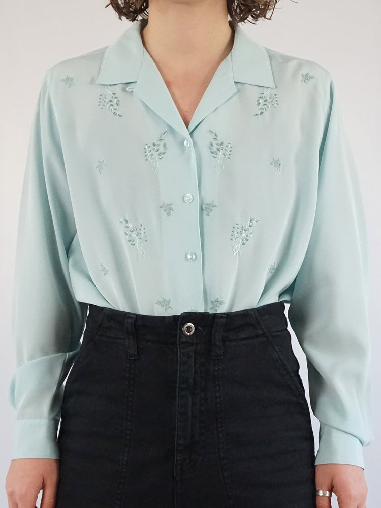 Floral Embroidered Shirt - XL