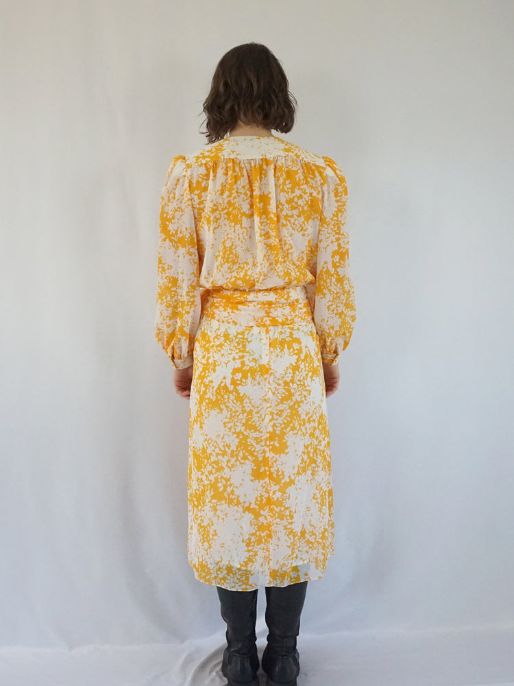 Yellow Floral Two Piece Set - S