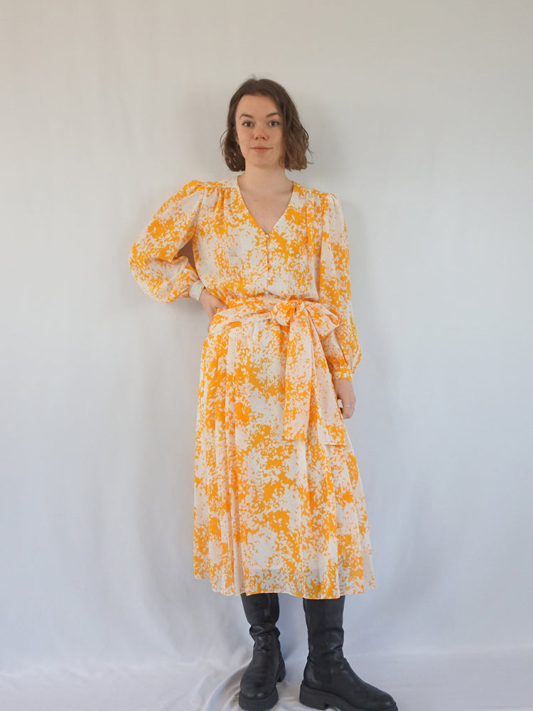 Yellow Floral Two Piece Set - S