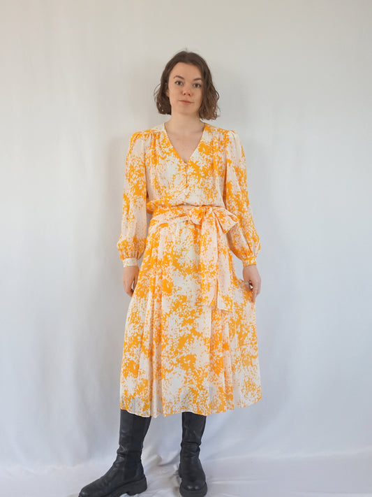 Yellow Floral Two Piece Set - S