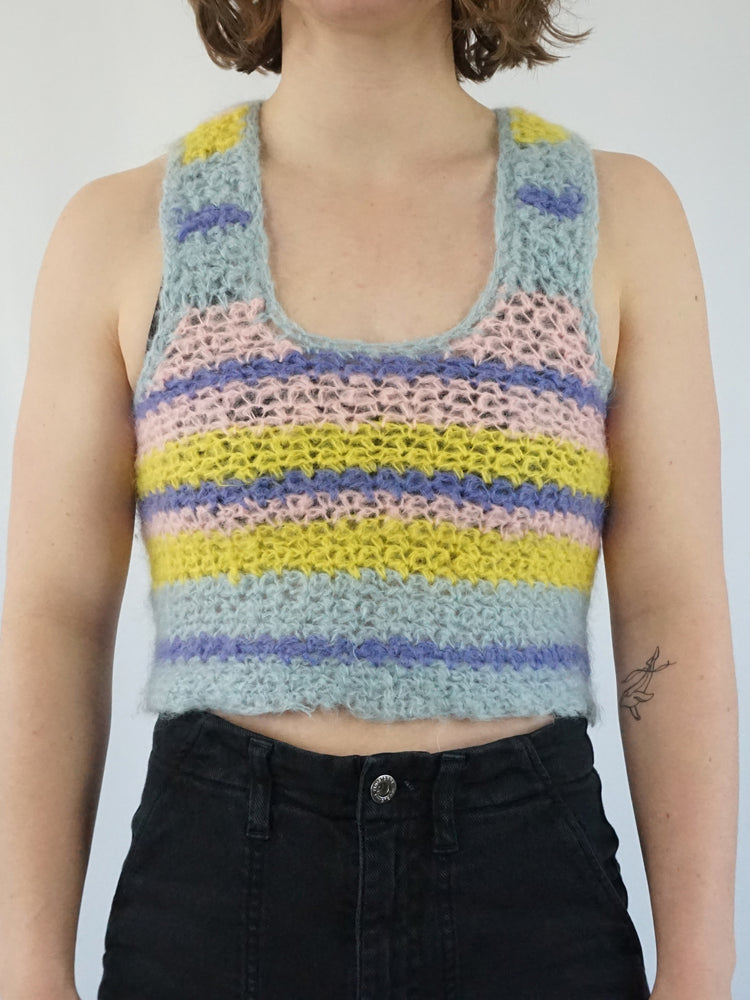 Pastel Mohair Vest - S