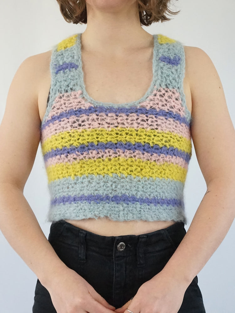 Pastel Mohair Vest - S