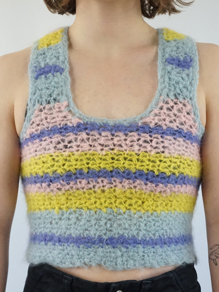 Pastel Mohair Vest - S