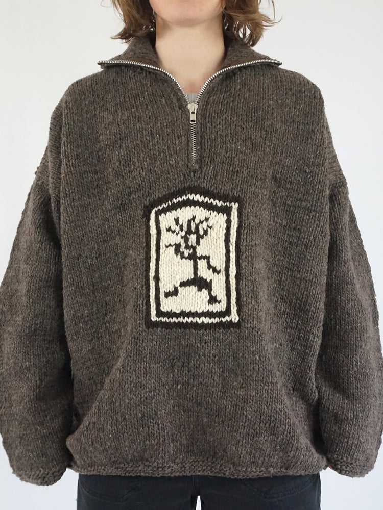 Pachamama 1/4 Zip Jumper - XXL