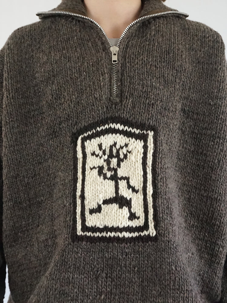 Pachamama 1/4 Zip Jumper - XXL