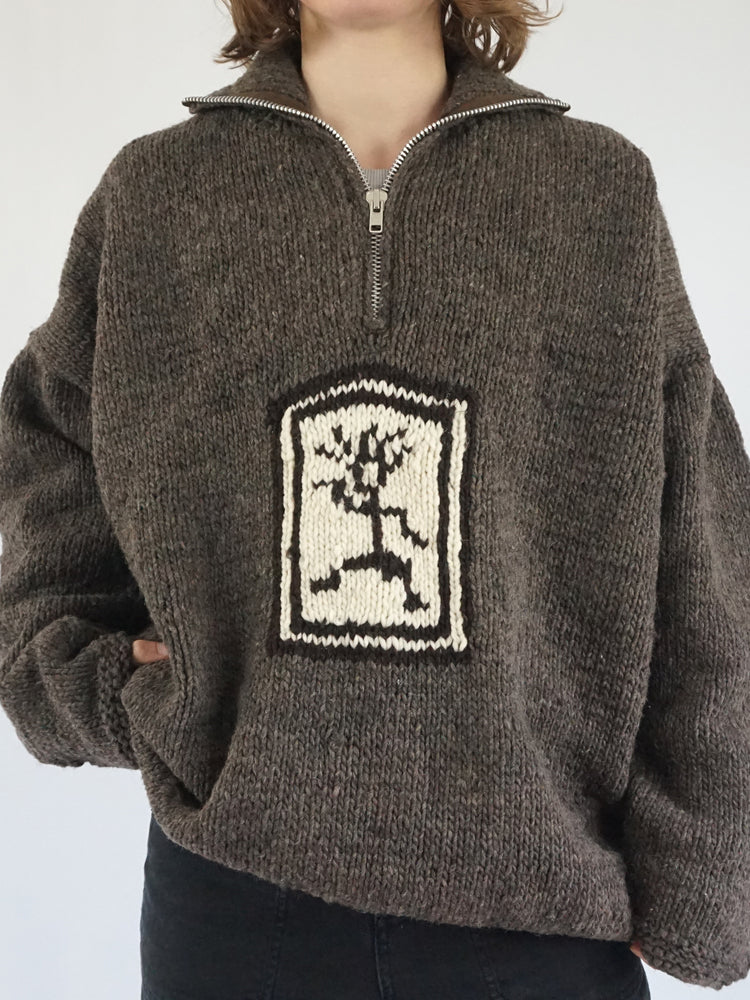 Pachamama 1/4 Zip Jumper - XXL