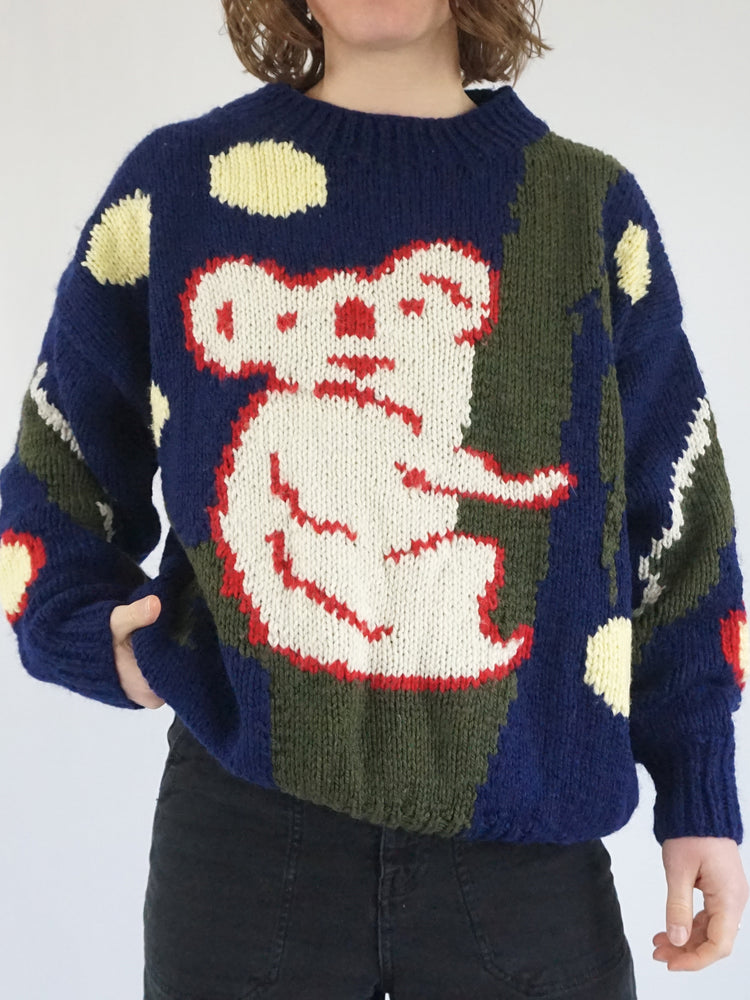 Navy Blue Koala Jumper - XL