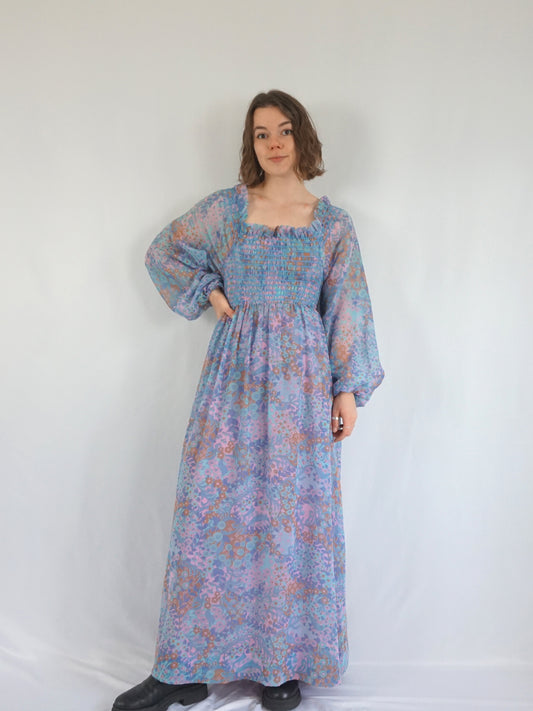 Dollyrockers Smocked Maxi Dress - S