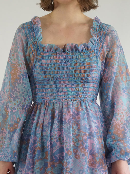 Dollyrockers Smocked Maxi Dress - S