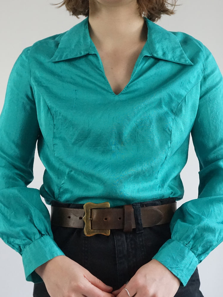 Raw Silk Shirt - S