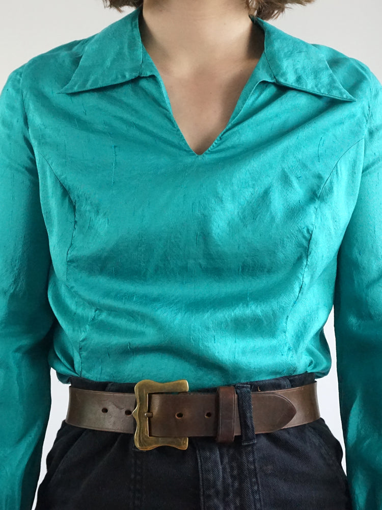 Raw Silk Shirt - S