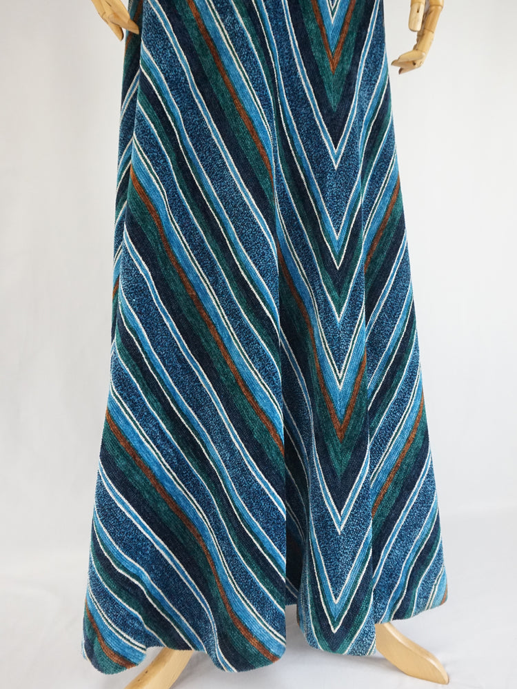 Corduroy Chevron Maxi Skirt - 25"