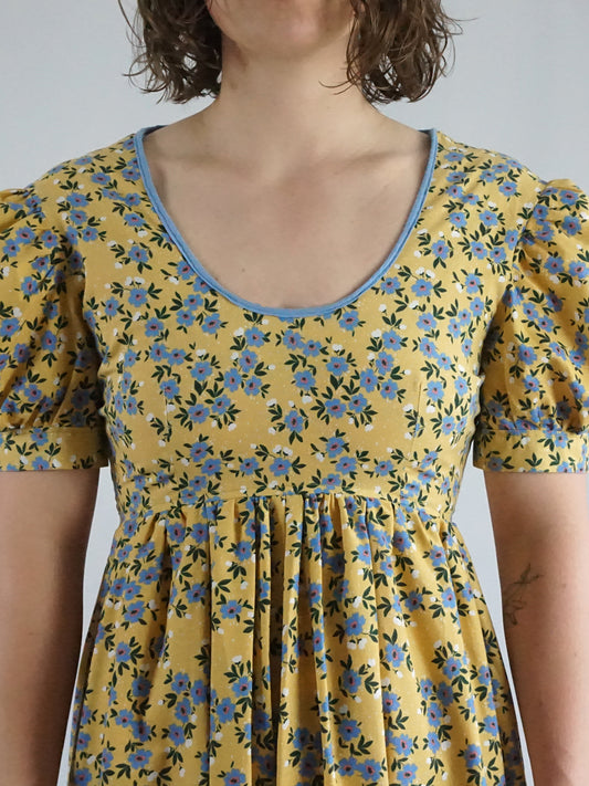 Yellow Floral Maxi Dress - XS