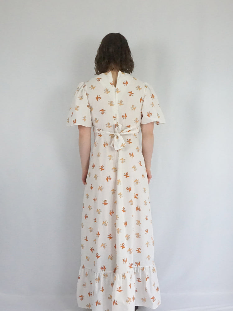 Cartoon Cat Maxi Dress - S