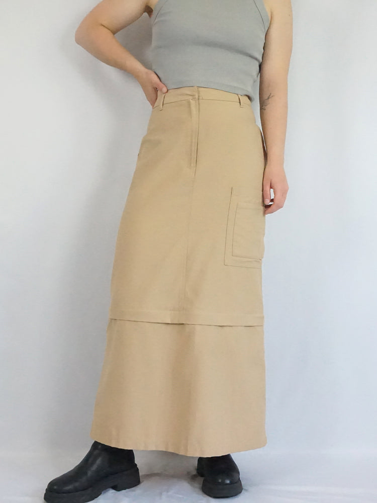 Cargo Style Maxi Skirt - 31"