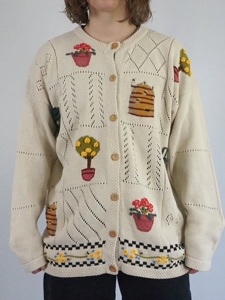 Tulchan Cotton Gardening Cardigan - XL