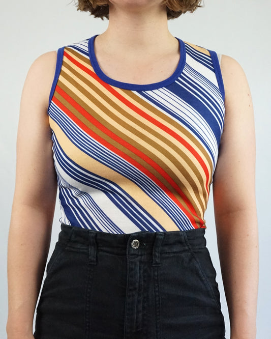 Multicolour Striped Vest Top - S