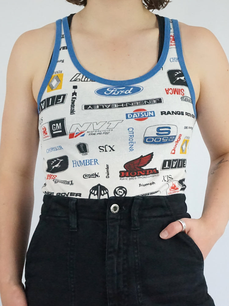 Car Brand Vest Top - M