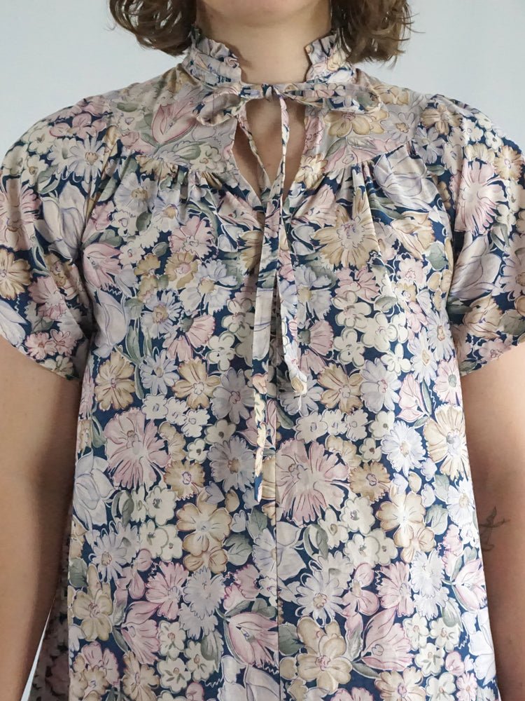 Floral Cotton Smock Dress - XS