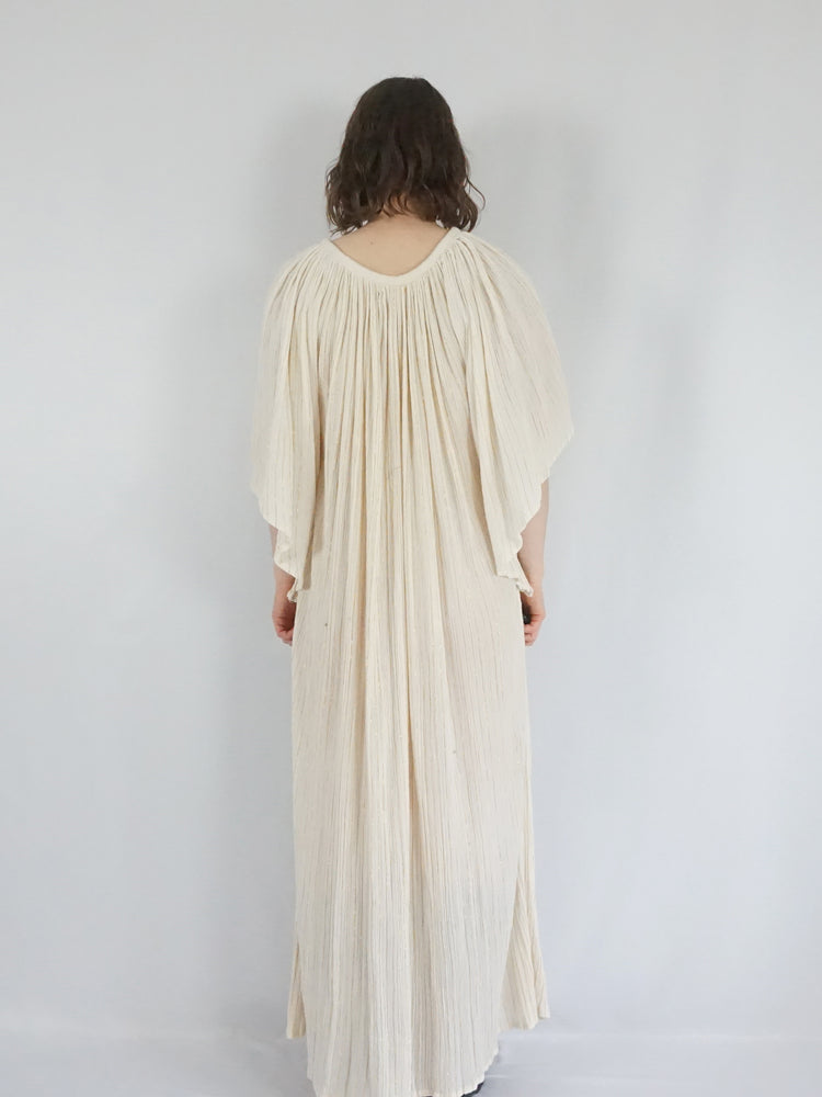 Cheesecloth Angel Sleeve Dress - M/L