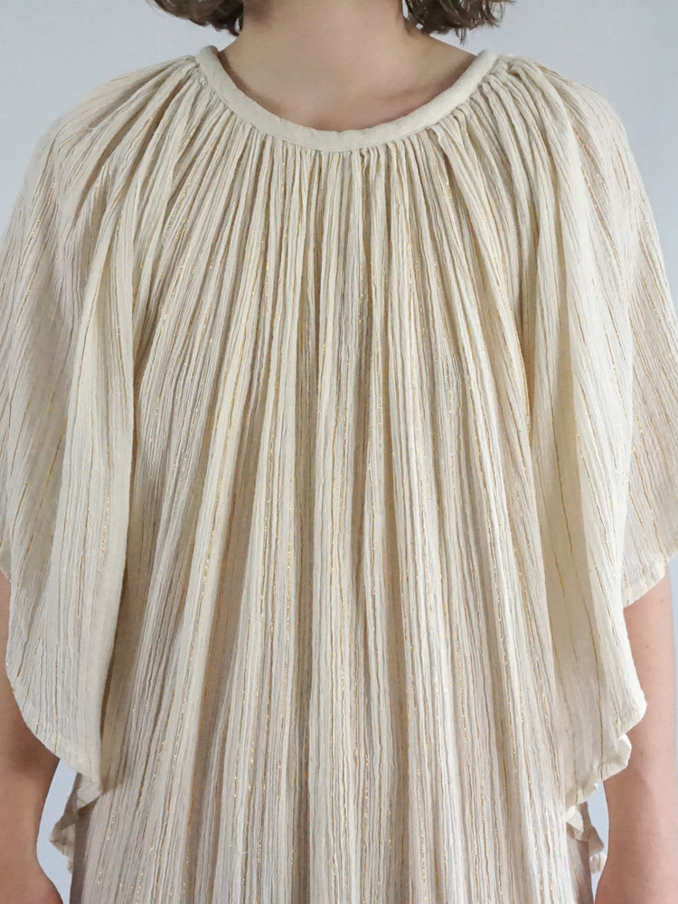 Cheesecloth Angel Sleeve Dress - M/L