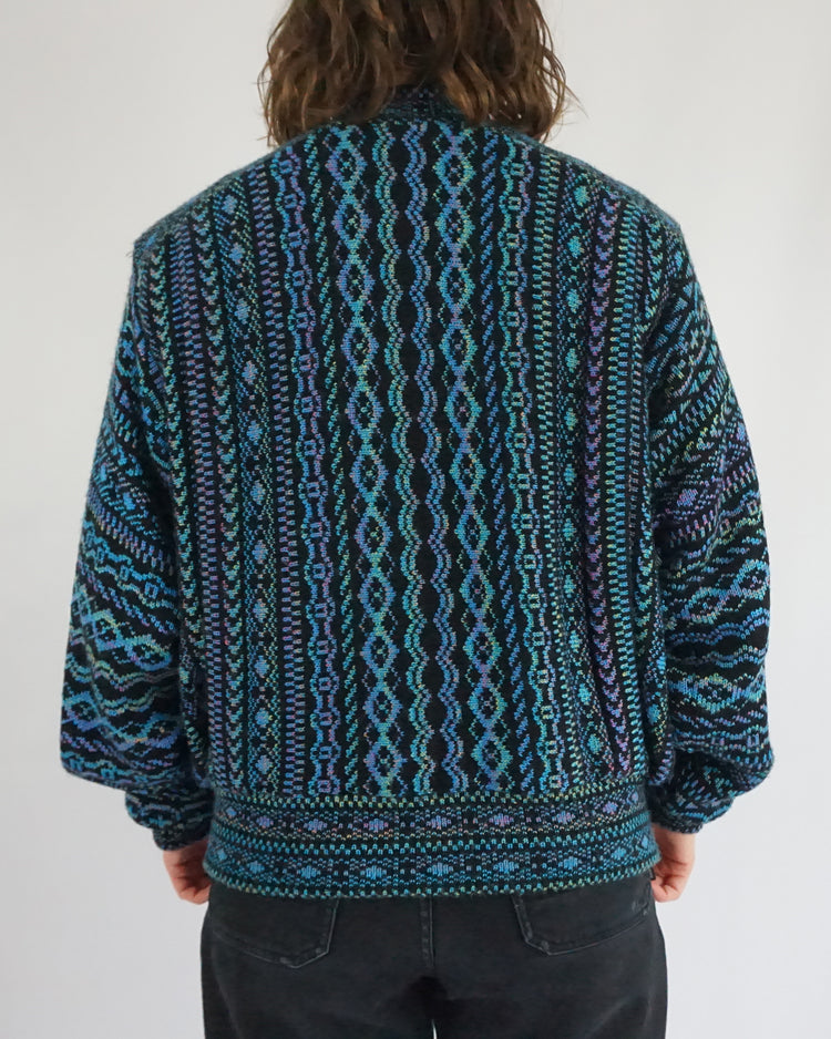 Funky Patterned Cardigan - L