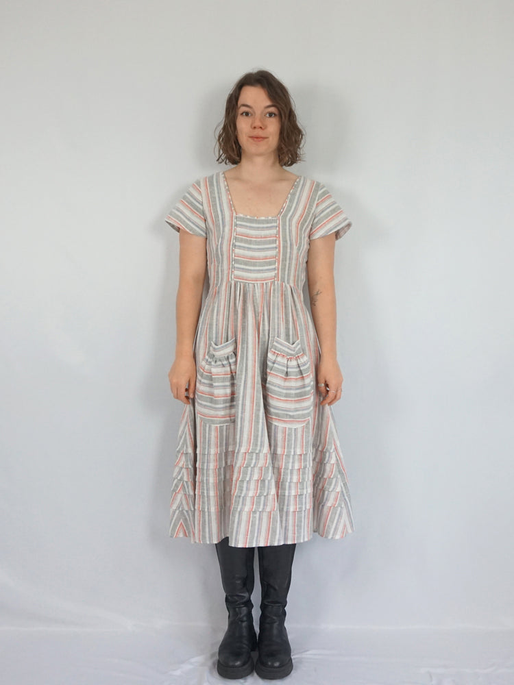 Droopy and Browns Striped Dress - S